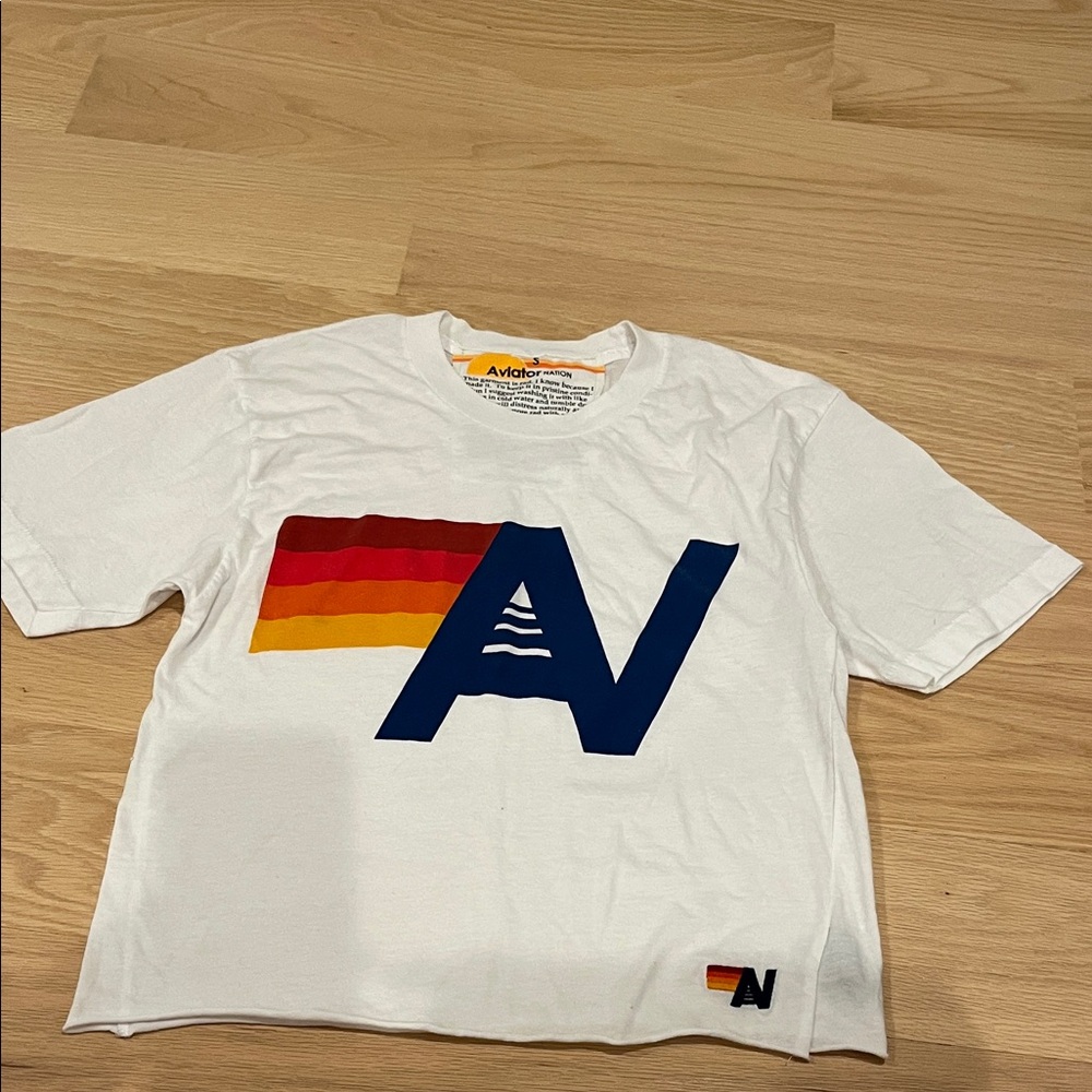AVIATOR NATION SHIRT - size S - white